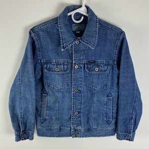 VTG Hoko Jean cotton blue metal button denim jacket coat, S